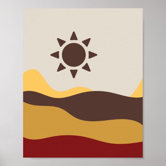 Retro Boho Sun Poster (Voorkant)