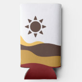 Retro Boho Sun Seltzer Blikjeskoeler (Achterkant)