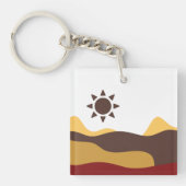 Retro Boho Sun Sleutelhanger (Voorkant)