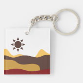 Retro Boho Sun Sleutelhanger (Achterkant)