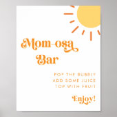 Retro Boho Sun Sunshine Mom-Osa Bar Baby shower Poster (Voorkant)