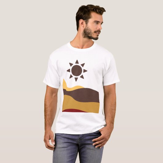 Retro Boho Sun T-shirt (Voorkant volledig)