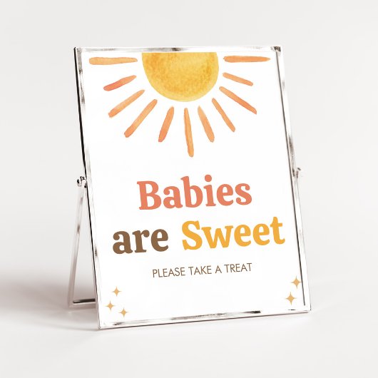 Retro Boho Sunshine Baby shower Baby's zijn zoet Poster
