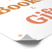 Retro Boho Sunshine Baby shower Boeken en geschenk Poster (Hoek)