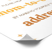 Retro Boho Sunshine Baby shower Envelopstation Poster (Hoek)