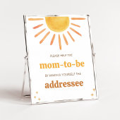 Retro Boho Sunshine Baby shower Envelopstation Poster