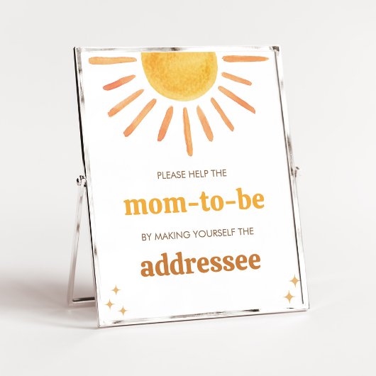 Retro Boho Sunshine Baby shower Envelopstation Poster