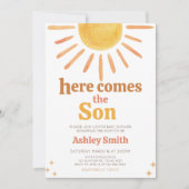 Retro Boho Sunshine Baby shower Kaart (Voorkant)