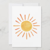 Retro Boho Sunshine Baby shower Kaart (Achterkant)