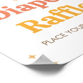 Retro Boho Sunshine Baby shower Luier Raffle Poster (Hoek)