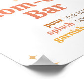 Retro Boho Sunshine Baby shower Moeder Osa Bar Poster (Hoek)