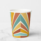 Retro Boho Sunshine Baby shower Papieren Bekers (Rechts)