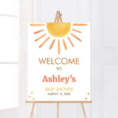 Retro Boho Sunshine Baby shower Welkom Poster