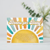 Retro Boho Sunshine Boeken voor Baby Boy Informatiekaartje (Staand voorkant)