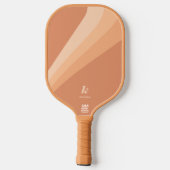 Retro Boho Tan Terracotta Wave gepersonaliseerd Pickleball Paddle (Achterkant)