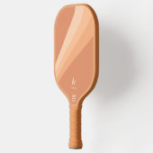 Retro Boho Tan Terracotta Wave gepersonaliseerd Pickleball Paddle (Links)