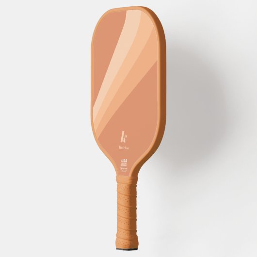 Retro Boho Tan Terracotta Wave gepersonaliseerd Pickleball Paddle (Links)
