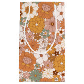 Retro Boho Terracotta Bloemen Bohemian Klein Cadeauzakje (Voorkant)