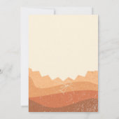 Retro Boho Terracotta Burnt Oranje Wedding Save The Date (Achterkant)