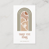 Retro Boho Terracotta Sage Zuidwestelijke Zon Woes Visitekaartje (Voorkant)