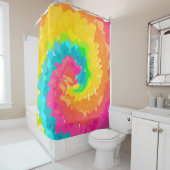 retro boho tie dye douchegordijn (In situ)