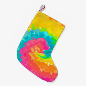 retro boho tie dye kleine kerstsok (Voorkant (Hangend))