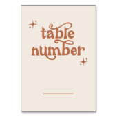 Retro Boho Trouwtafelnummers Kaart