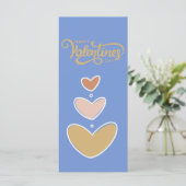 Retro Boho Valentijnsdag Plat Kaart (Staand voorkant)