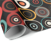 retro boho veelkleurige cirkel cadeaupapier (Rol Hoek)