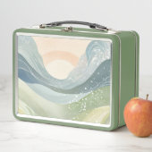 Retro Boho Waterverf Mountain Uitzicht (In situ)