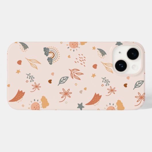 Retro Boho Waterverf Rainbow Neutral Case-Mate iPhone Case (Achterkant (horizontaal))