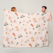 Retro Boho Waterverf Rainbow Neutral