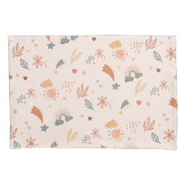 Retro Boho Waterverf Rainbow Neutral Kussensloop