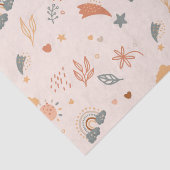 Retro Boho Waterverf Rainbow Neutral Tissuepapier (Detail)