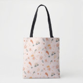 Retro Boho Waterverf Rainbow Neutral Tote Bag (Voorkant)