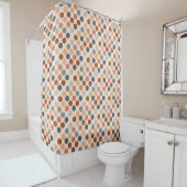 Retro Boho Waterverf Stippen Neutraal Douchegordijn (In situ)