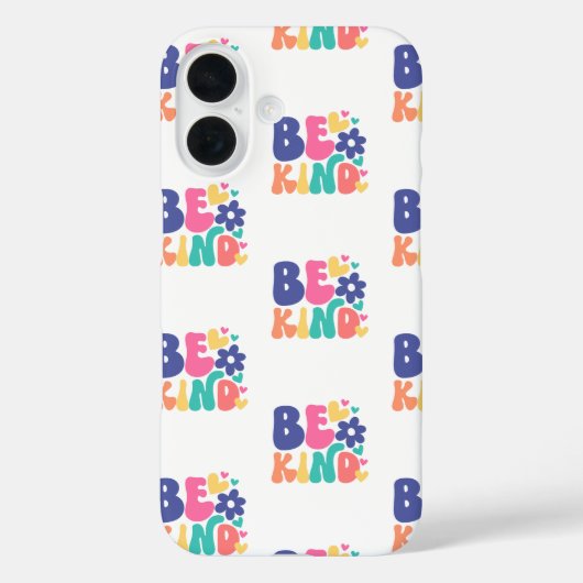 Retro Boho Wees Aardig – Kleurrijke Groovy Bloem Case-Mate iPhone Case (Achterkant)