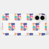 Retro Boho Wees Aardig – Kleurrijke Groovy Bloem Case-Mate iPhone Case (Achterkant (horizontaal))