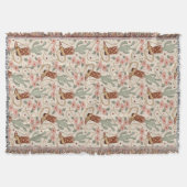 Retro Boho Western Woestijn Cactus & Bloemmotief Deken (Voorkant)