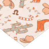 Retro Boho Westerne Desert Cactus Patroon Kerst Tafelkleed (Gekanteld)