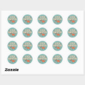 Retro Boho Zeeschildpad Baby Vijf Maanden Mijlpaal Ronde Sticker (Vel)