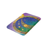 Retro Boho Zon Maan Sterren Hippie Vintage Badmat (Gekanteld)