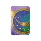 Retro Boho Zon Maan Sterren Hippie Vintage Badmat (Voorkant Verticaal)