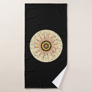 Retro Boho Zonneuitbarsting Design Badhanddoek