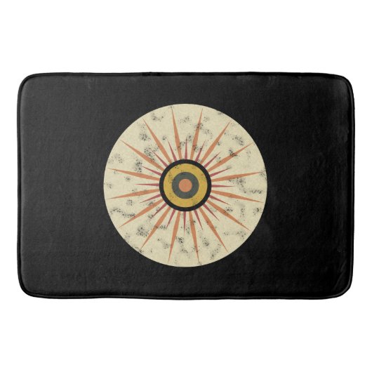 Retro Boho Zonneuitbarsting Design Badmat (Voorkant)