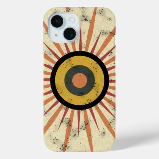 Retro Boho Zonneuitbarsting Design Case-Mate iPhone Case (Achterkant)