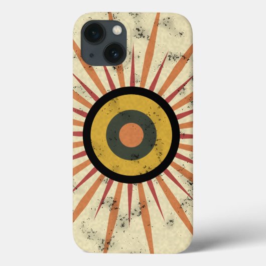 Retro Boho Zonneuitbarsting Design Case-Mate iPhone Case (Achterkant)