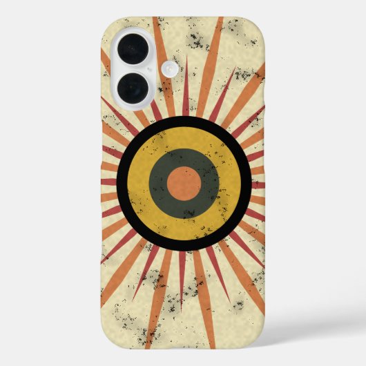 Retro Boho Zonneuitbarsting Design Case-Mate iPhone Case (Achterkant)