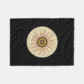 Retro Boho Zonneuitbarsting Design Fleece Deken (Voorkant (Horizontaal))