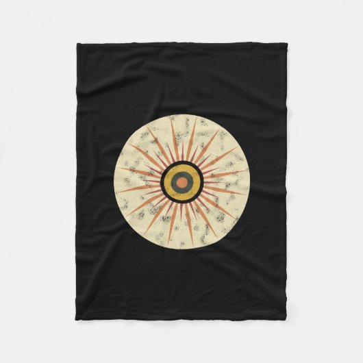 Retro Boho Zonneuitbarsting Design Fleece Deken (Voorkant)